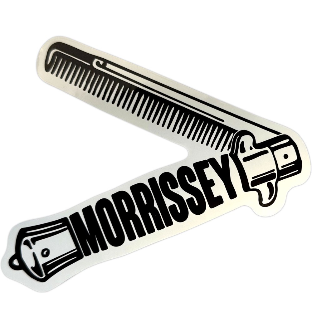 Morrissey - Comb Sticker - White/Black